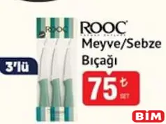 ROOC MEYVE/SEBZE BIÇAĞI 3'LÜ ROOC MEYVE/SEBZE BIÇAĞI 3'LÜ